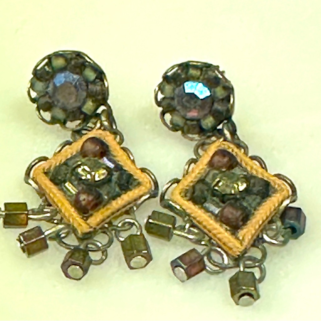 Ayala Bar Earrings Dangle Drop Boho Artisan Crystals